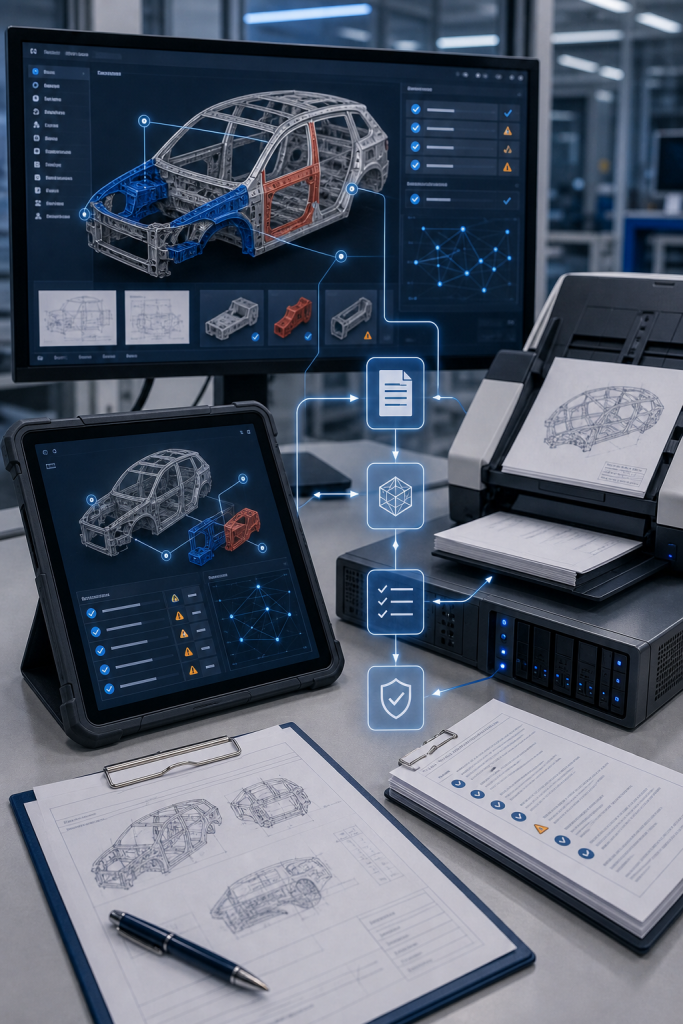 ИИ-система проверки документации и 3D-моделей транспортных средств — технология в рабочем контуре